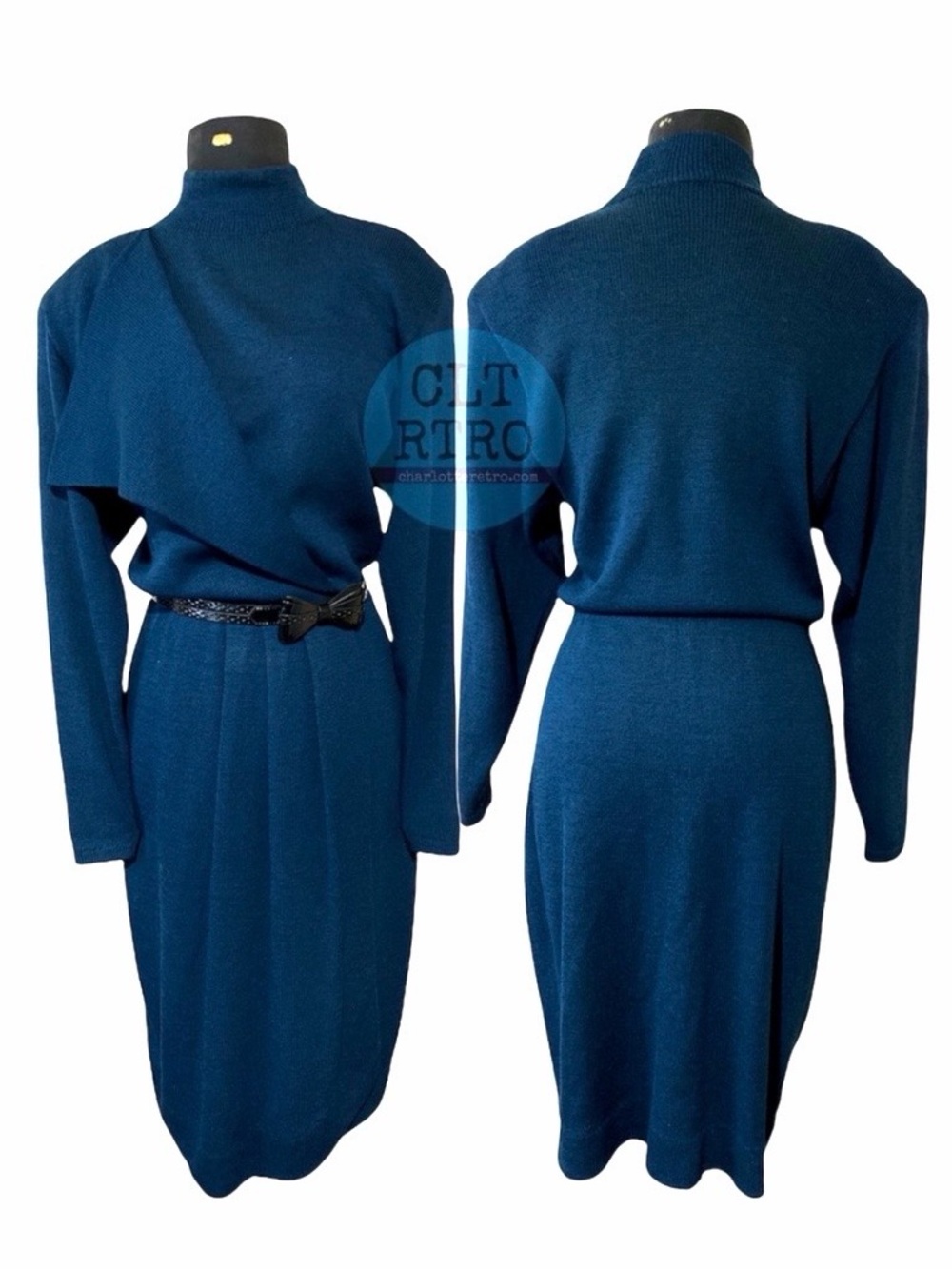 vtg St. John • Faux Wrap Santana Knit Dress • USA